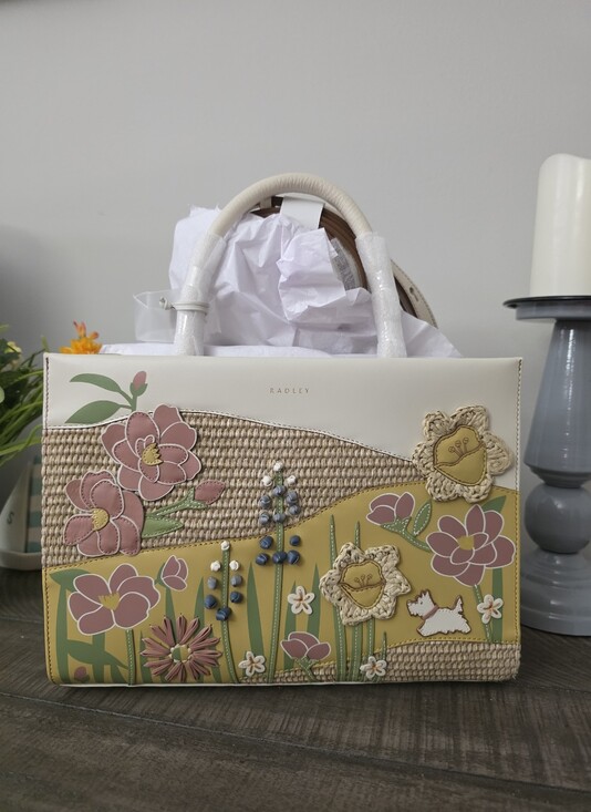 RADLEY LONDON Handbags - Spring Blooms Floral Medium Ziptop Multiway Picture Bag Satchel Crossbody